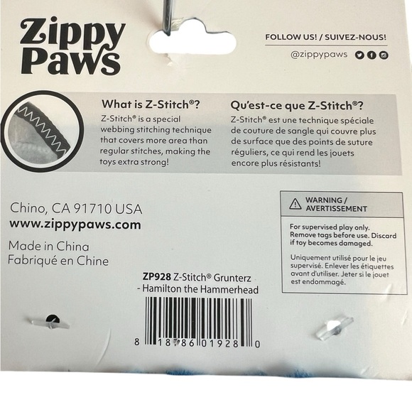 - NWT ZIPPY PAWS Blue and Black Plush HAMMERHEAD Shark Toy HAMILTON HAMMER… - Picture 8 of 11